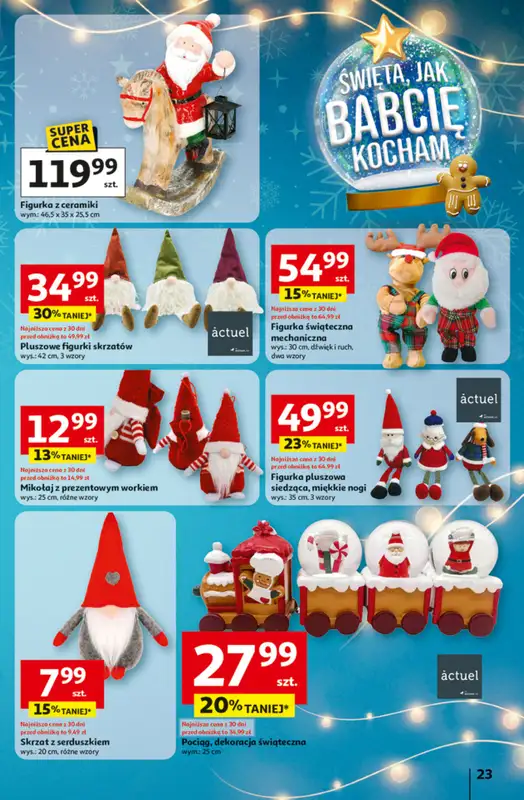 Auchan - gazetka promocyjna Gazetka Święta jak babcię kocham Hipermarket Auchan od czwartku 27.11 do środy 03.12 - strona 23