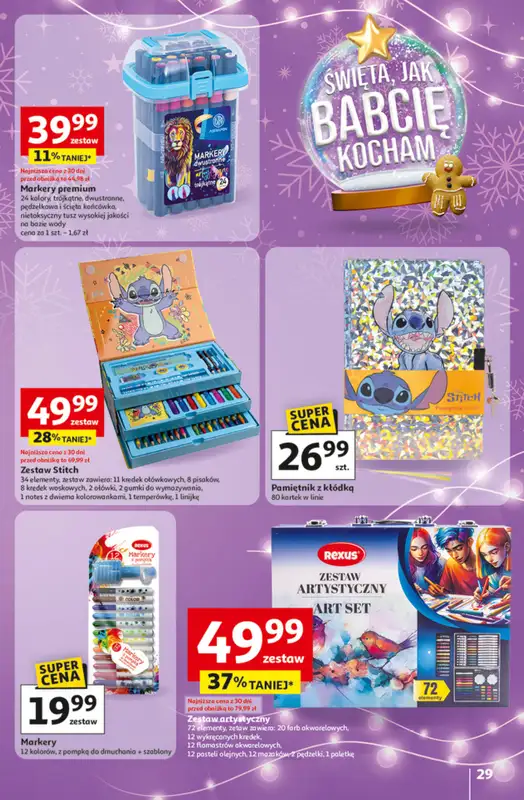 Auchan - gazetka promocyjna Gazetka katalog prezenty Świera jak babcię kocham Hipermarket Auchan od czwartku 27.11 do wtorku 23.12 - strona 29