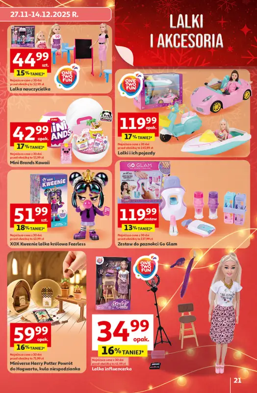 Auchan - gazetka promocyjna Gazetka katalog prezenty Świera jak babcię kocham Hipermarket Auchan od czwartku 27.11 do wtorku 23.12 - strona 21