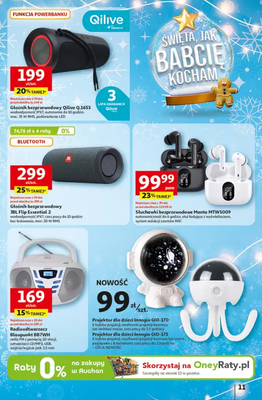 Auchan - gazetka promocyjna Gazetka katalog prezenty Świera jak babcię kocham Hipermarket Auchan od czwartku 27.11 do wtorku 23.12 - strona 11