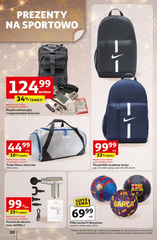 Auchan - gazetka promocyjna Gazetka katalog prezenty Świera jak babcię kocham Hipermarket Auchan od czwartku 27.11 do wtorku 23.12 - strona 30