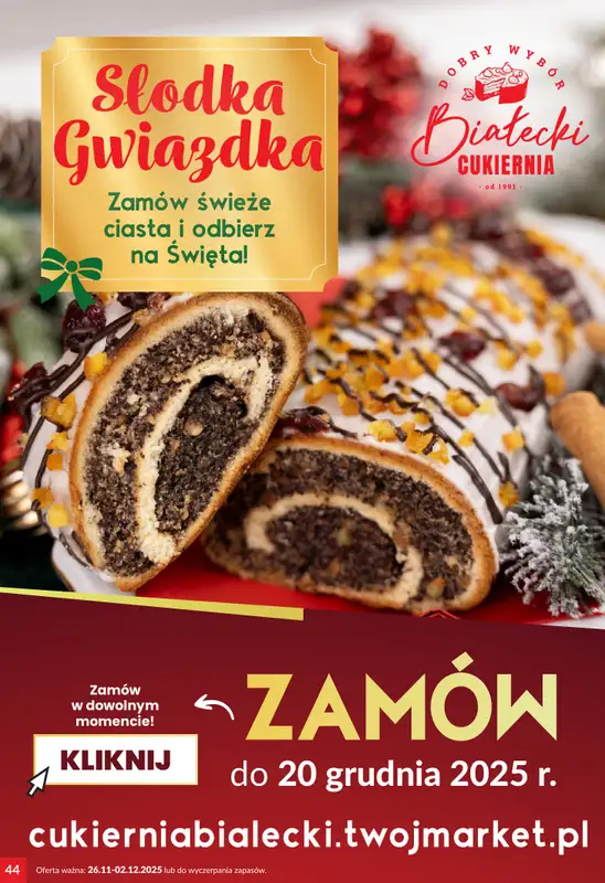 Twój Market - gazetka promocyjna Gazetka od środy 26.11 do wtorku 02.12 - strona 44
