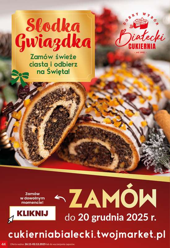 Twój Market - gazetka promocyjna Gazetka od środy 26.11 do wtorku 02.12 - strona 44