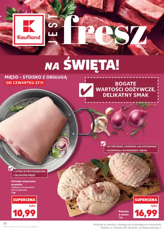 Kaufland - gazetka promocyjna Oferta Kaufland od czwartku 27.11 do środy 03.12 - strona 22