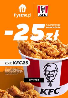 Pyszne.pl - gazetka promocyjna -25 zł na pierwsze zamówienie w KFC, Pizza Hut, Zahir Kebab od wtorku 25.11 do środy 31.12