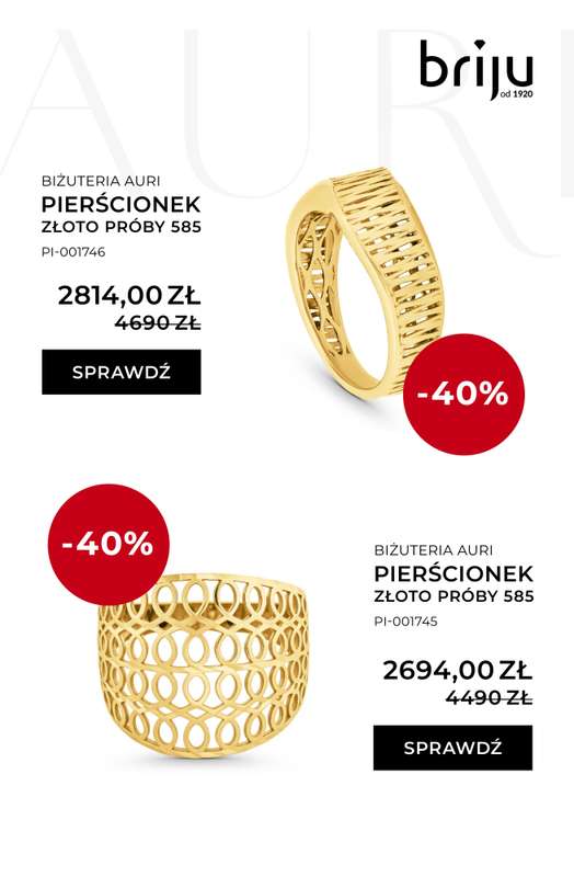 Briju - gazetka promocyjna Kolekcja biżuterii AURI do -40% od środy 26.11 do środy 31.12 - strona 7