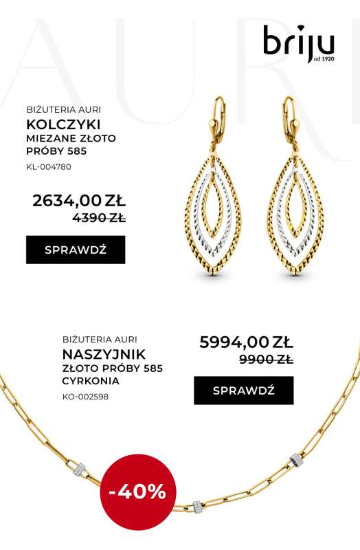 Briju - gazetka promocyjna Kolekcja biżuterii AURI do -40% od środy 26.11 do środy 31.12 - strona 5