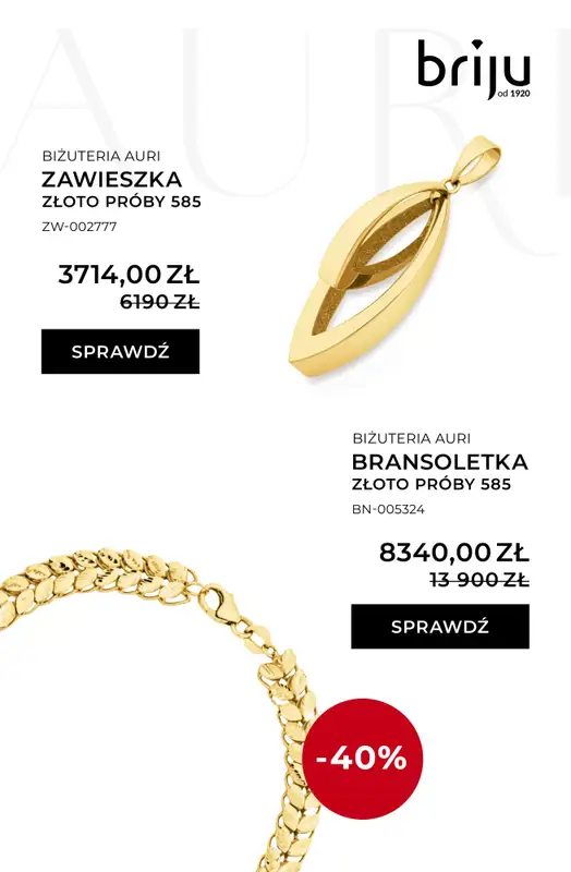 Briju - gazetka promocyjna Kolekcja biżuterii AURI do -40% od środy 26.11 do środy 31.12 - strona 11