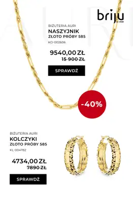 Briju - gazetka promocyjna Kolekcja biżuterii AURI do -40% od środy 26.11 do środy 31.12 - strona 9