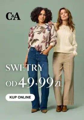 C&A - gazetka promocyjna Swetry od 49,99 zł od wtorku 25.11 