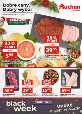 Auchan - gazetka promocyjna Gazetka Racibórz I Dobre ceny. Dobry wybór od środy 26.11 do wtorku 02.12