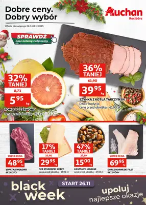 Auchan - gazetka promocyjna Gazetka Racibórz I Dobre ceny. Dobry wybór od środy 26.11 do wtorku 02.12