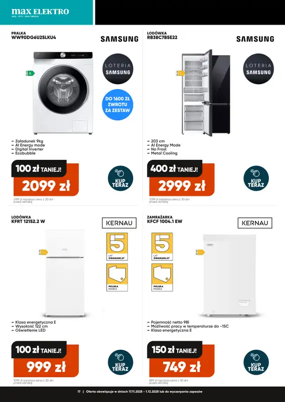 Max Elektro - gazetka promocyjna Gazetka Black weeks od wtorku 18.11 do poniedziałku 01.12 - strona 17
