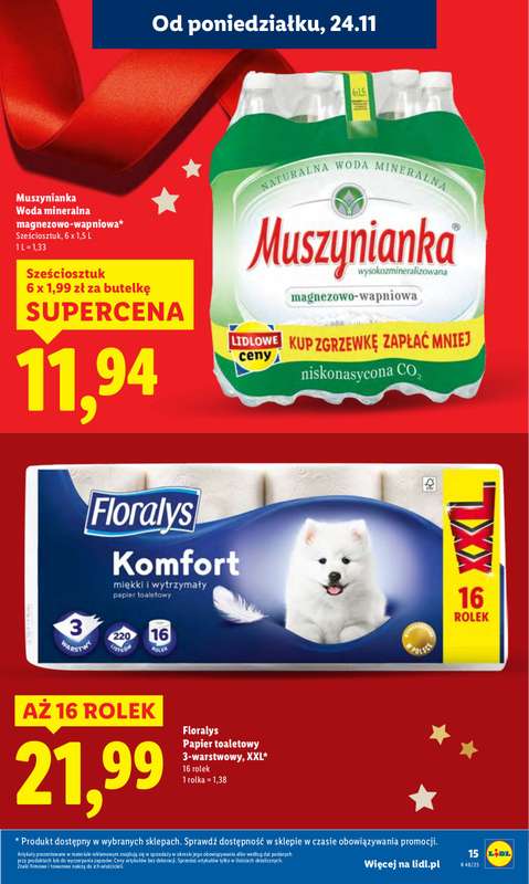 Lidl - gazetka promocyjna Oferta od poniedziałku od poniedziałku 24.11 do środy 26.11 - strona 15