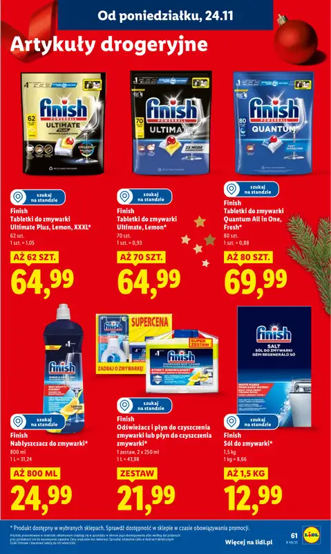 Lidl - gazetka promocyjna Oferta od poniedziałku od poniedziałku 24.11 do środy 26.11 - strona 61