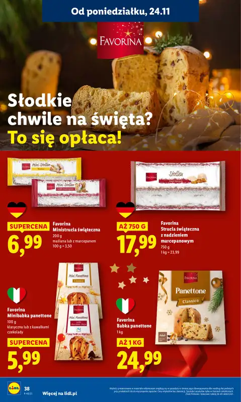 Lidl - gazetka promocyjna Oferta od poniedziałku od poniedziałku 24.11 do środy 26.11 - strona 38