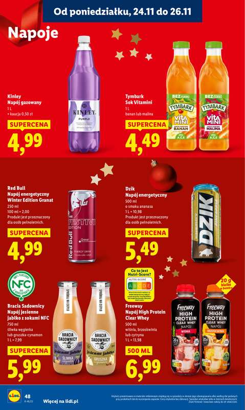 Lidl - gazetka promocyjna Oferta od poniedziałku od poniedziałku 24.11 do środy 26.11 - strona 48