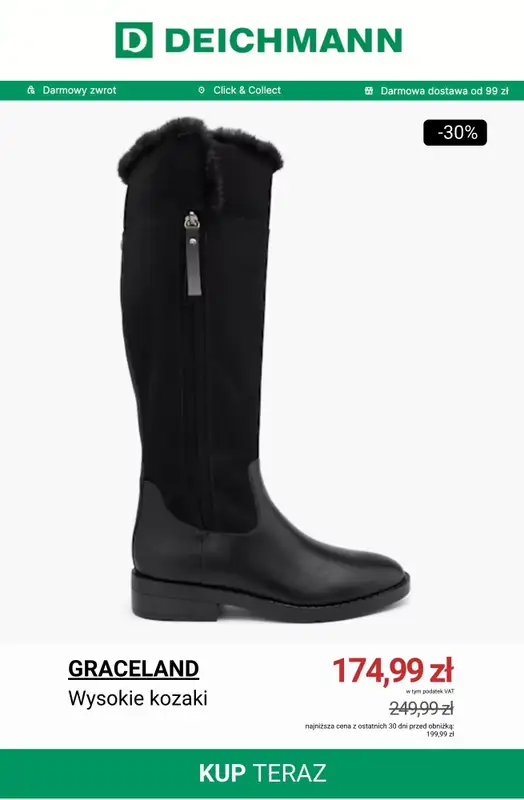 Deichmann - gazetka promocyjna Do -30% na kozaki od wtorku 25.11 do poniedziałku 01.12 - strona 5