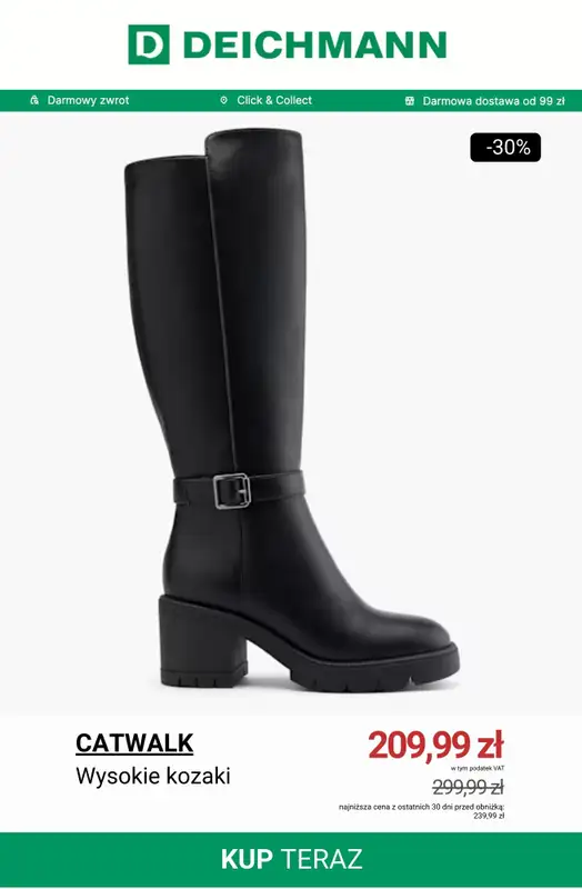 Deichmann - gazetka promocyjna Do -30% na kozaki od wtorku 25.11 do poniedziałku 01.12 - strona 6