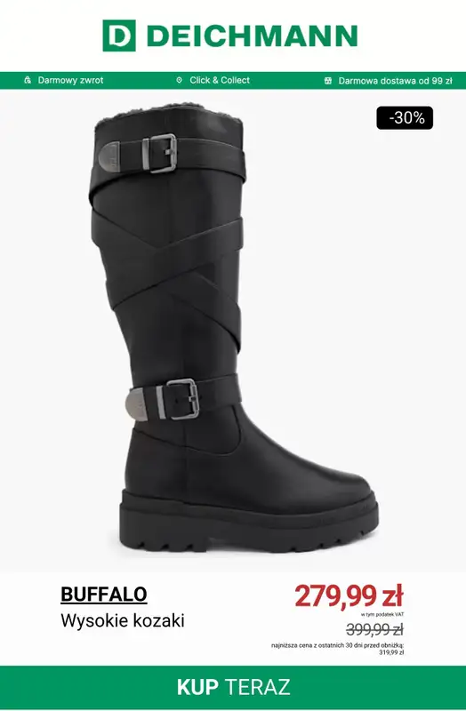 Deichmann - gazetka promocyjna Do -30% na kozaki od wtorku 25.11 do poniedziałku 01.12 - strona 9