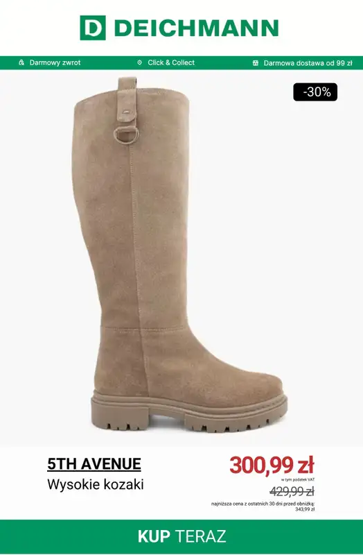 Deichmann - gazetka promocyjna Do -30% na kozaki od wtorku 25.11 do poniedziałku 01.12 - strona 8