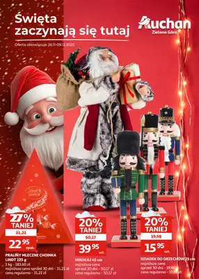 Auchan - gazetka promocyjna Gazetka Zielona Góra I Święta zaczynają się tutaj od środy 26.11 do wtorku 09.12