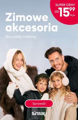 Sinsay - gazetka promocyjna Zimowe akcesoria dla całej rodziny! od wtorku 25.11 do poniedziałku 01.12