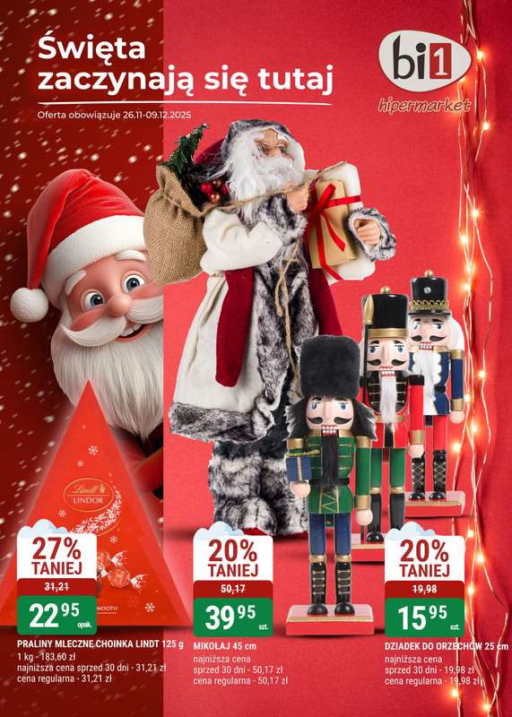 bi1 - gazetka promocyjna Święta zaczynają się tutaj od środy 26.11 do wtorku 09.12