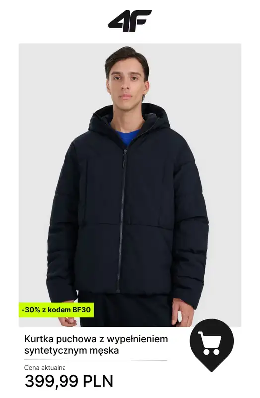 4F - gazetka promocyjna -30% przy zakupach od 300 zł od wtorku 25.11  - strona 15