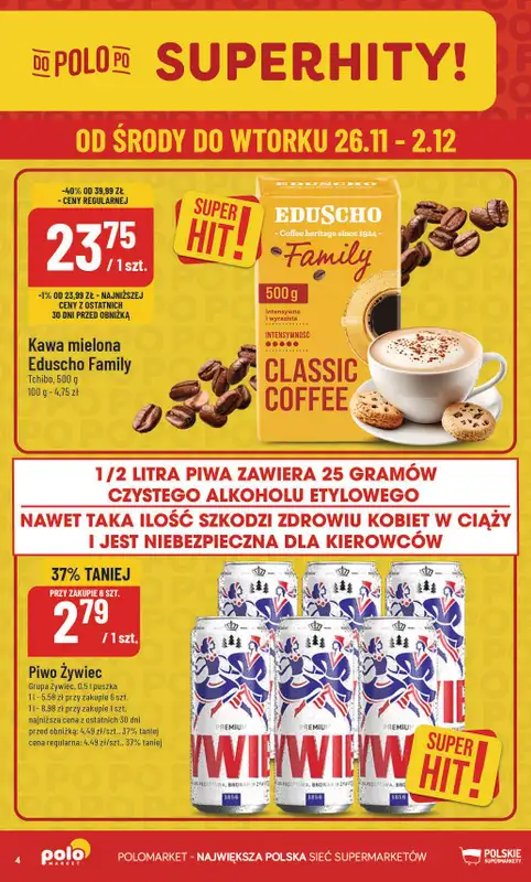 POLOmarket - gazetka promocyjna Gazetka od środy 26.11 do wtorku 02.12 - strona 4