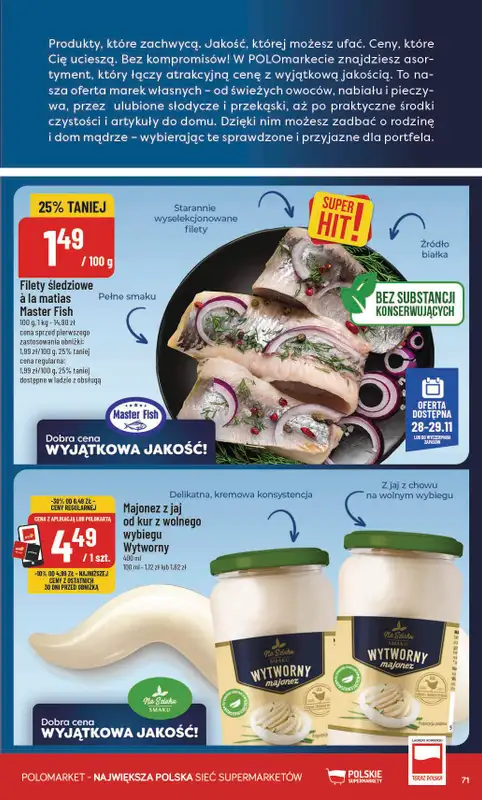 POLOmarket - gazetka promocyjna Gazetka od środy 26.11 do wtorku 02.12 - strona 71