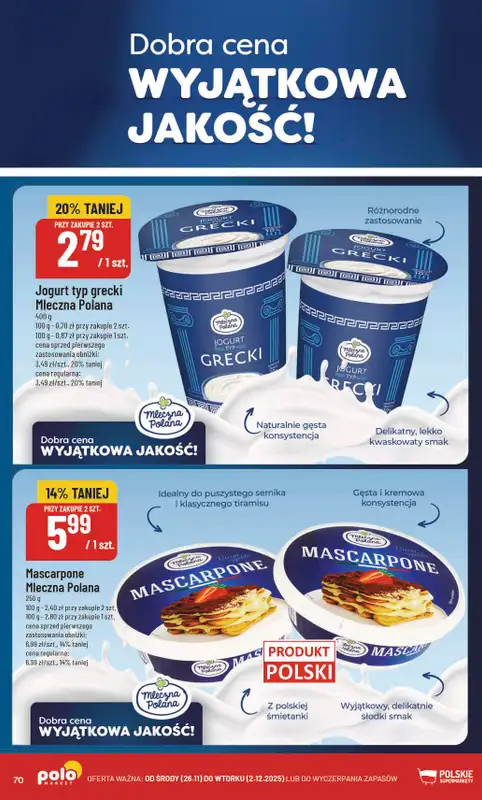 POLOmarket - gazetka promocyjna Gazetka od środy 26.11 do wtorku 02.12 - strona 70
