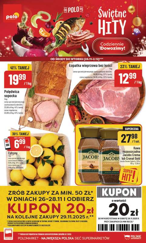 POLOmarket - gazetka promocyjna Gazetka od środy 26.11 do wtorku 02.12