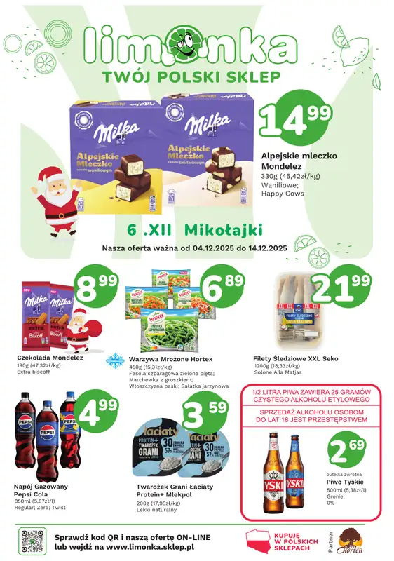 Limonka - gazetka promocyjna Gazetka od czwartku 04.12 do niedzieli 14.12
