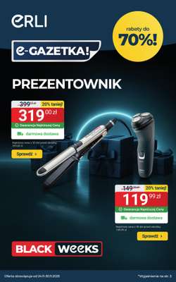 Erli - gazetka promocyjna Black Weeks – Prezentownik – najlepsze okazje! od piątku 28.11 do niedzieli 30.11