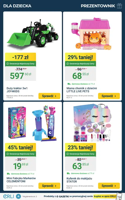 Erli - gazetka promocyjna Black Weeks – Prezentownik – najlepsze okazje! od piątku 28.11 do niedzieli 30.11 - strona 4
