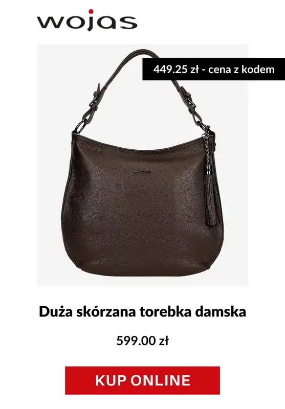 BLACK FRIDAY - gazetka promocyjna Wojas | -25% na torebki, plecaki, teczki i galanterię od wtorku 25.11 do wtorku 25.11 - strona 6