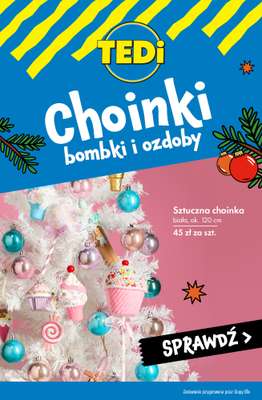Tedi - gazetka promocyjna Choinki, bombki i ozdoby! od wtorku 25.11 do poniedziałku 01.12