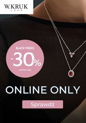 BLACK FRIDAY - gazetka promocyjna W.Kruk | -30% wybrane produkty TYLKO ONLINE od wtorku 25.11 do niedzieli 30.11