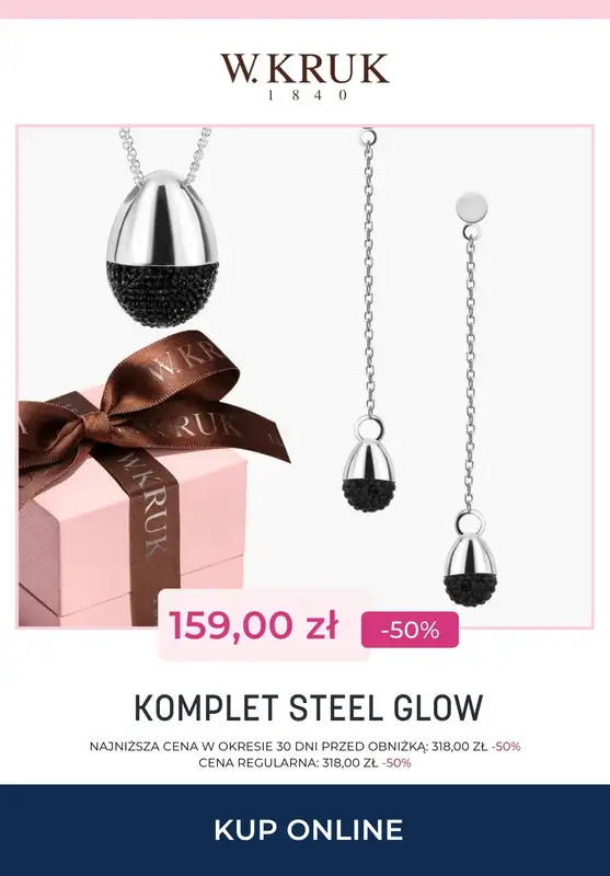 Prezenty - gazetka promocyjna W.Kruk | Do -50% na komplety biżuterii od wtorku 25.11  - strona 6