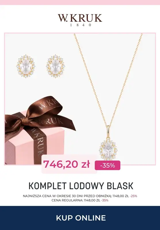 Prezenty - gazetka promocyjna W.Kruk | Do -50% na komplety biżuterii od wtorku 25.11  - strona 10