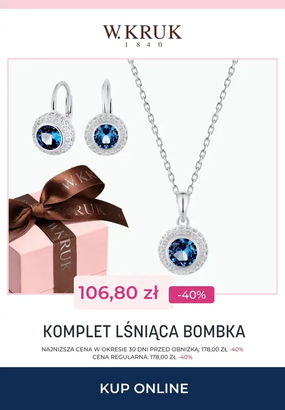 Prezenty - gazetka promocyjna W.Kruk | Do -50% na komplety biżuterii od wtorku 25.11  - strona 9