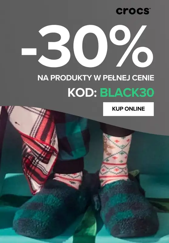 BLACK FRIDAY - gazetka promocyjna Crocs | -30% na produkty w pełnej cenie od wtorku 25.11 do poniedziałku 01.12