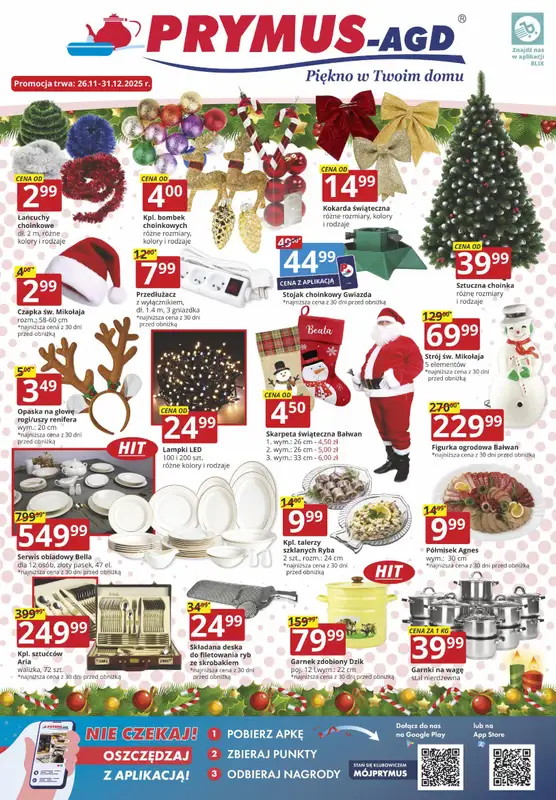 Prymus AGD - gazetka promocyjna Gazetka od środy 26.11 do środy 31.12