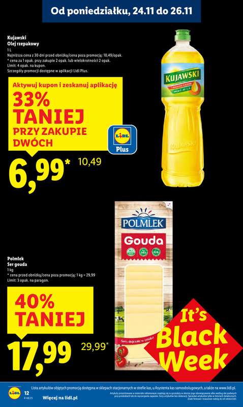 Lidl - gazetka promocyjna Oferta od poniedziałku od poniedziałku 24.11 do środy 26.11 - strona 12