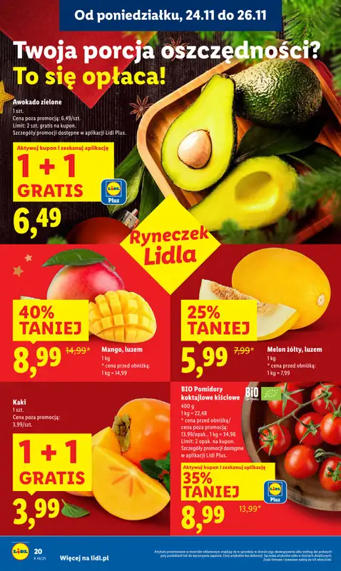 Lidl - gazetka promocyjna Oferta od poniedziałku od poniedziałku 24.11 do środy 26.11 - strona 20