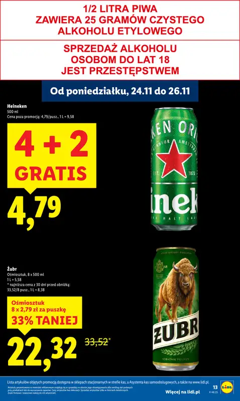 Lidl - gazetka promocyjna Oferta od poniedziałku od poniedziałku 24.11 do środy 26.11 - strona 13