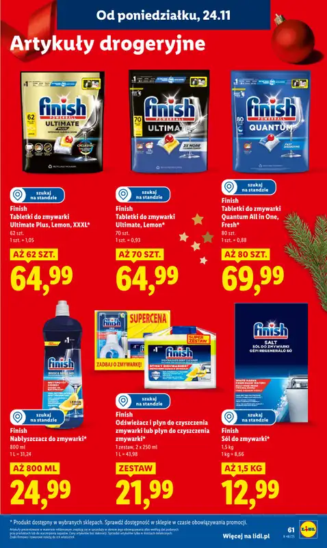 Lidl - gazetka promocyjna Oferta od poniedziałku od poniedziałku 24.11 do środy 26.11 - strona 63