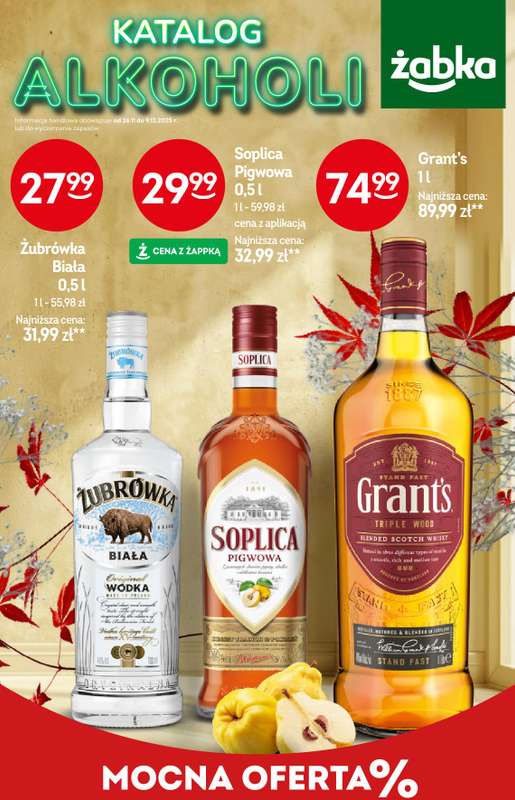 Żabka - gazetka promocyjna Katalog alkoholi od środy 26.11 do wtorku 09.12