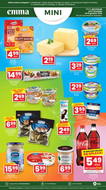 emma MARKET - gazetka promocyjna Plakaty promocyjne - Emma Mini od czwartku 27.11 do piątku 12.12 - strona 2